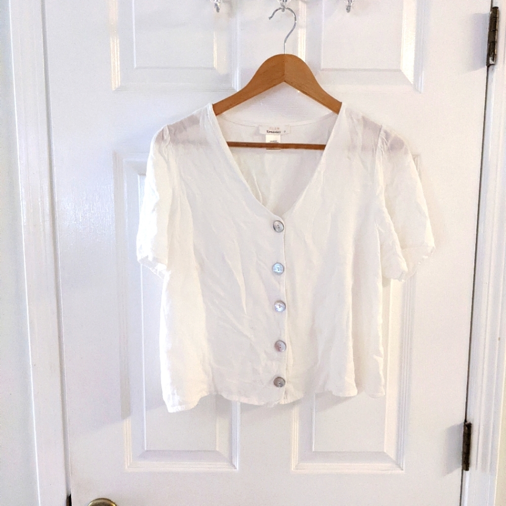 Urban Romantics Button Down Tee Shirt Size Large